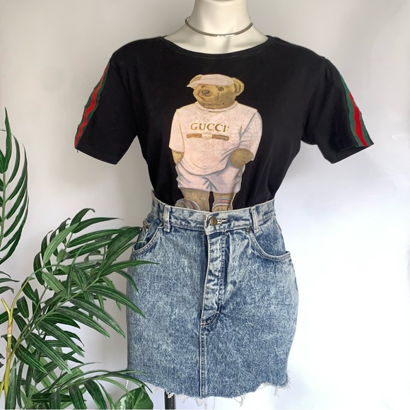 v i n t a g e :: Gitano Distressed Acid Wash Denim Mini Skirt - Picture 12 of 12